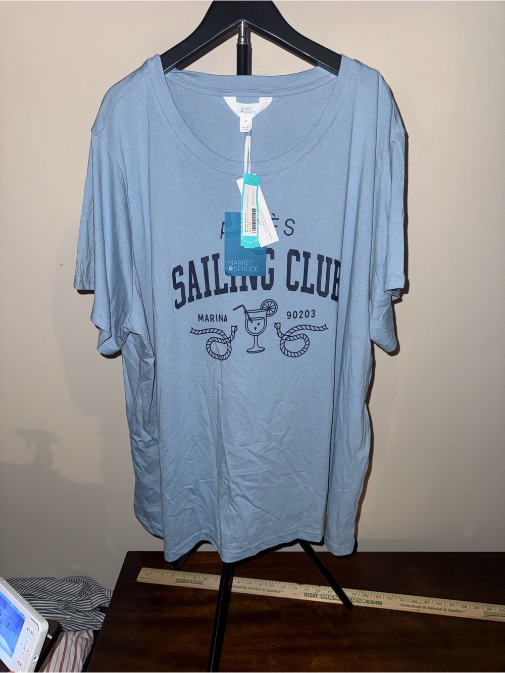 Market & Spruce Light Blue Sailing Club Graphic Tee